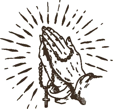 Ícone representando a luz do Espírito Santo sobre os fiéis reunidos em oração na Igreja.