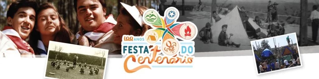 Milhares de escuteiros do CNE reunidos para a celebração solene do centenário do movimento em Braga.